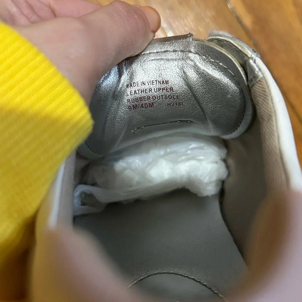 Michael KORS ALLIE Cement Soft Pink Silver Trainer Sneakers US 9 LOVE SHOES